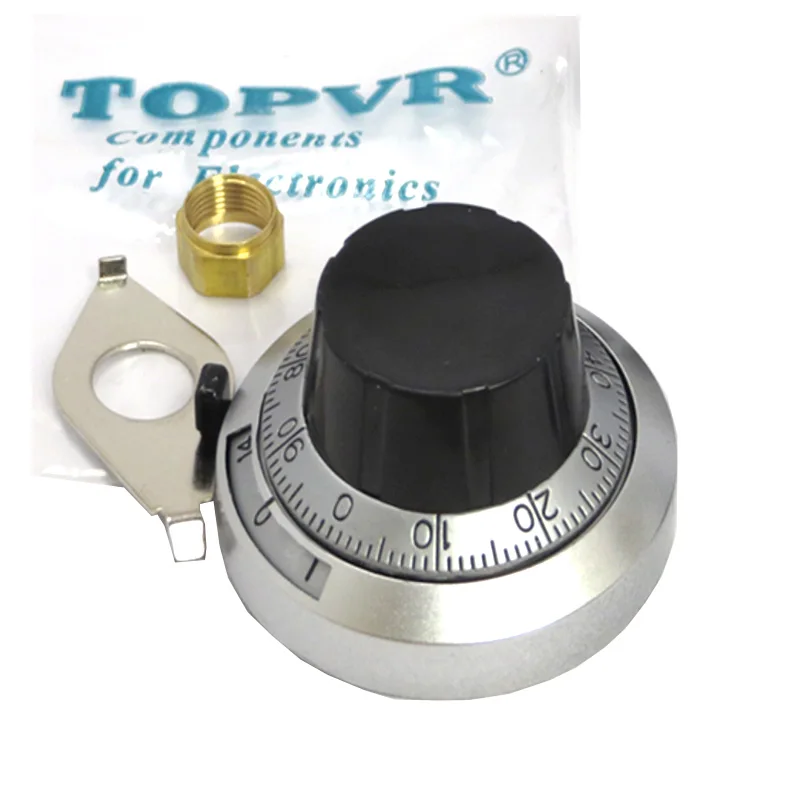 

1pcs 46MM 0-14 Digital knob Multi-turn Potentiometer Knob B2 Precision Dial Knob 3590S 7276 Shaft hole diameter 6.35mm