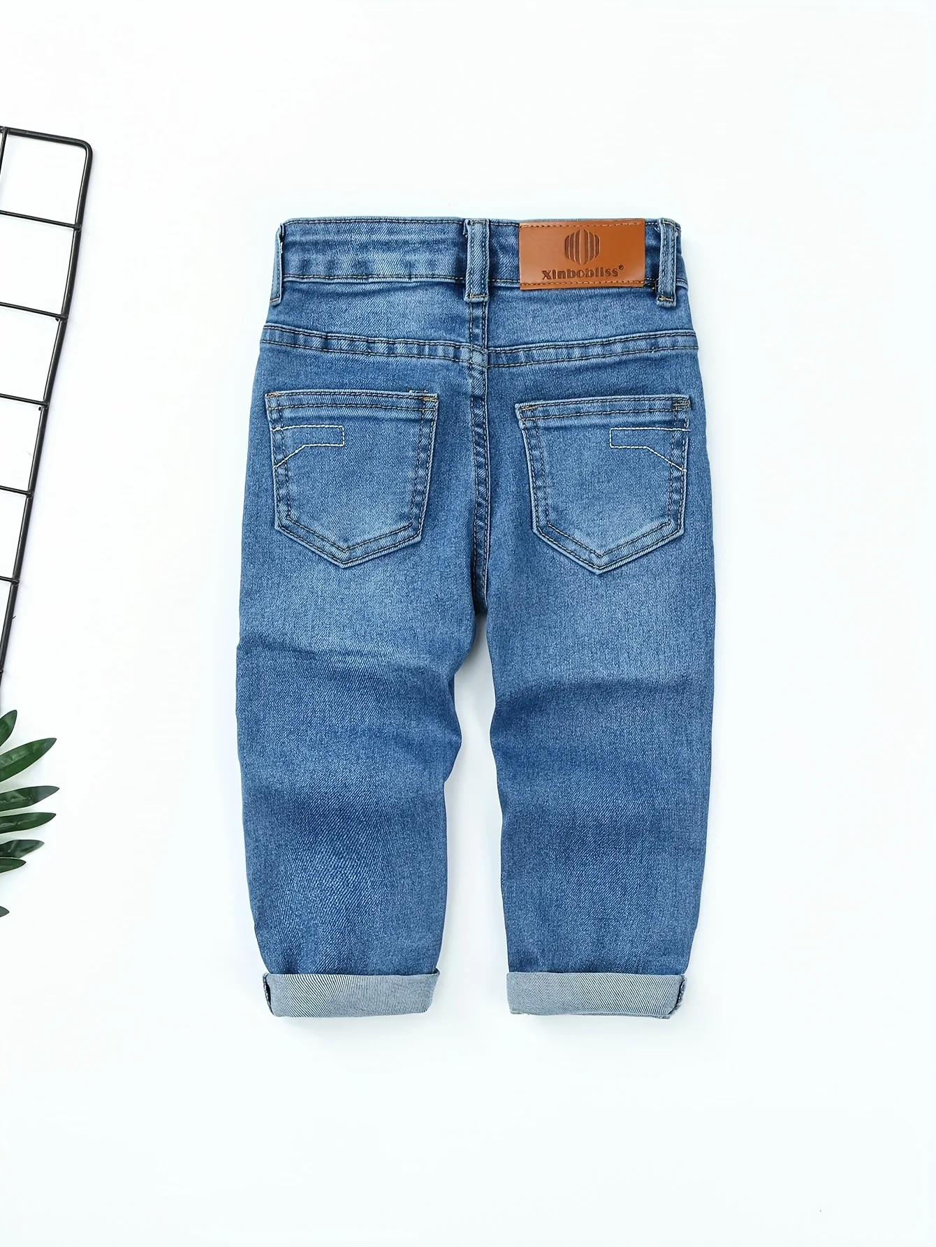 Boy Casual Jeans Infants Denim Pants Fashion Baby Trousers Toddler Kids Clothing Children Birthday Gift All Season Daily Wear