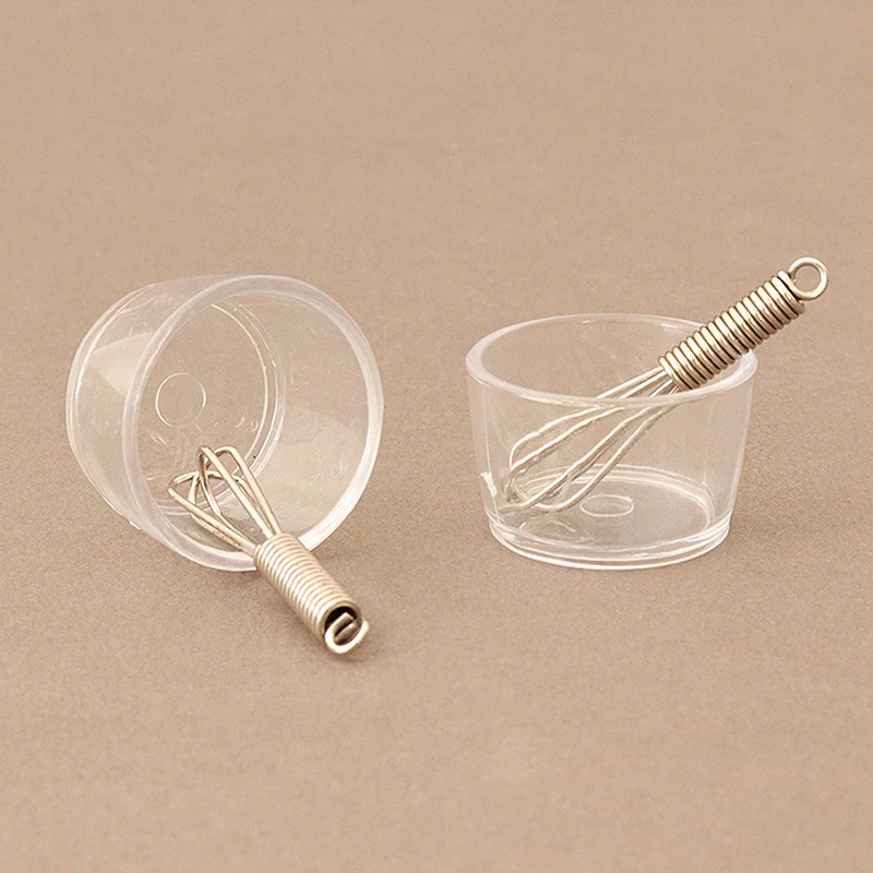 Miniature Kitchen Set with Egg Bowl, Rolling Pin, Pan, Beater for Doll House