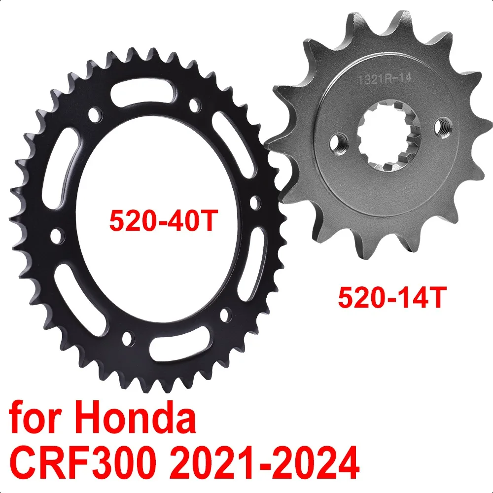 

520 14T 40T Motorcycle Front Rear Sprocket Gear Wheel Cam for Honda CRF300 2021 2022 2023 2024