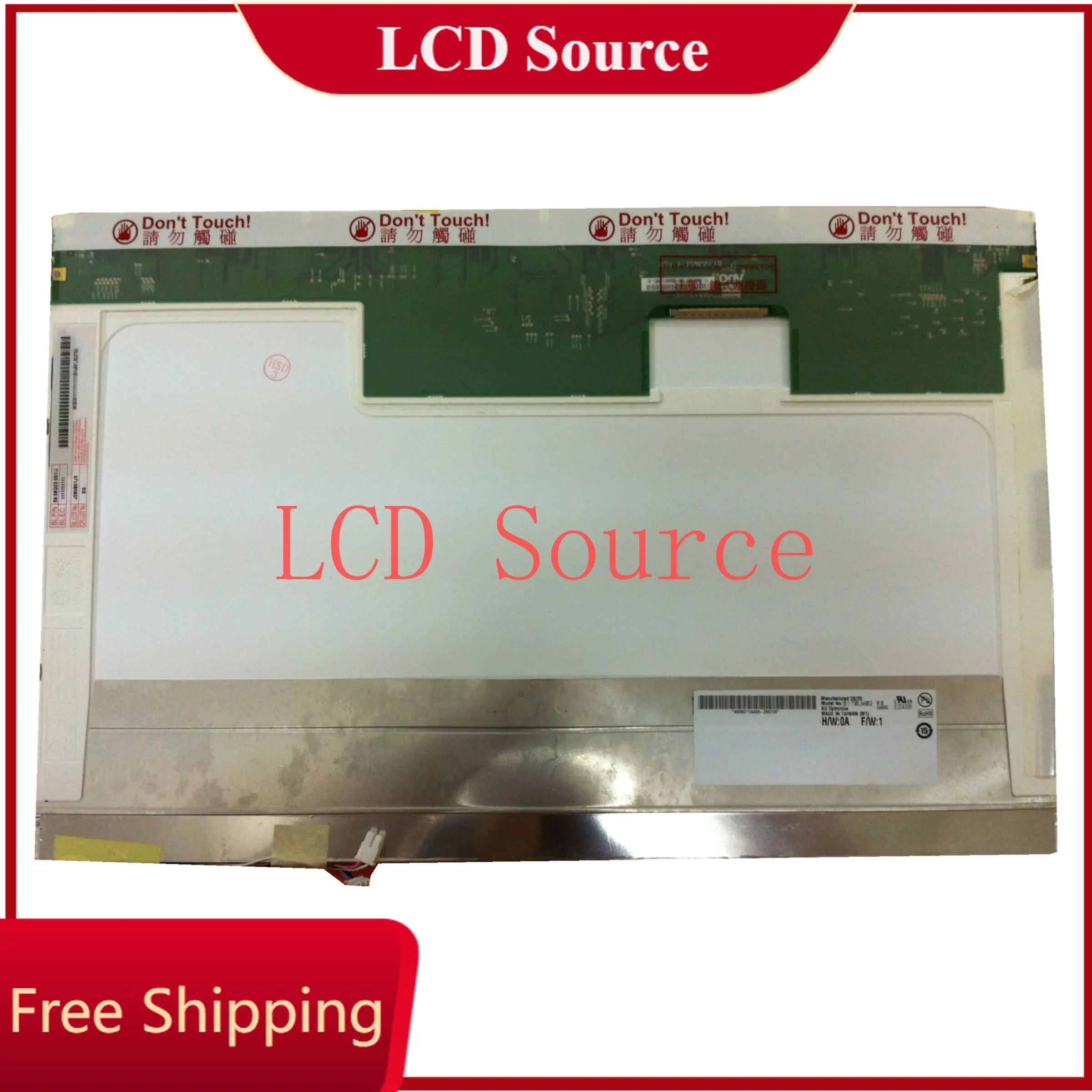 

B170UW02 V.0 2 CCFL fit Laptop Screen Panel 1920X1200 17" LCD Screen Panel LTN170CT01 30 PIN LCD Display