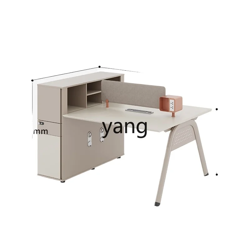 LH Simple Modern Staff Office Desk and Chair Combination Four-person Financial Desk