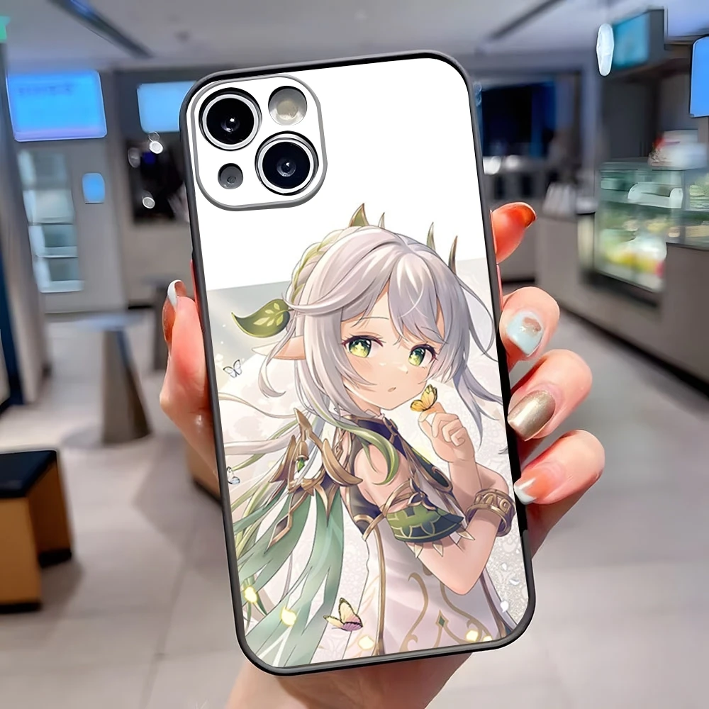 Genshin Imapct Nahida Phone Case For IPhone 15 Pro Max 14 Pro 13 11 12 Mini Xs X Xr 7 8 Plus Se Matte Translucent Back Cover