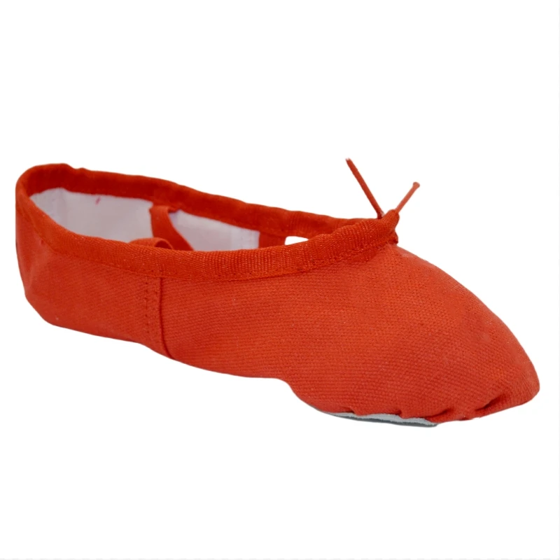 Sepatu Balet Datar untuk Anak Perempuan, Sepatu Kanvas Hitam Merah Muda Lembut untuk Balet, Gym, Yoga, Latihan Tari, Anak-anak, Wanita, Sandal Dansa