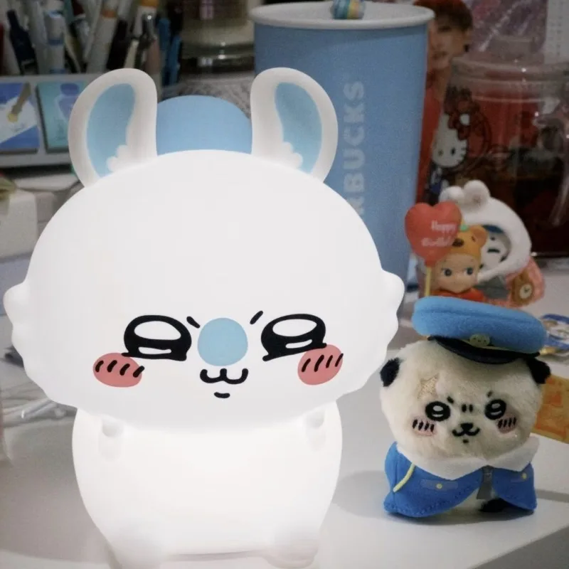 Chiikawa Momonga Kawaii Anime Cartoon Night Light Periphery Modeling Creativity Desktop Ornament Mini Sleep Light Cute Exquisite