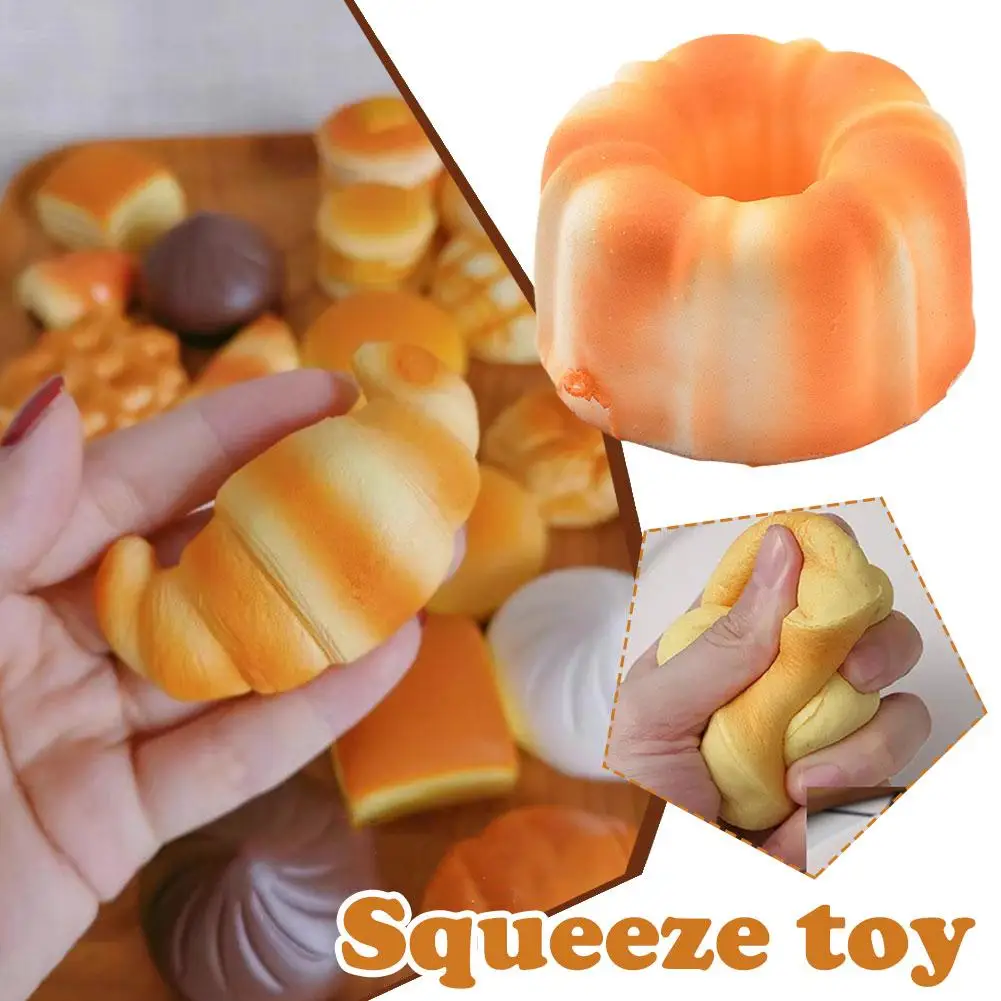 

Artificial Bread Simulation Food Model Fake Doughnut Squeeze Table Display Props Toy Funny Photography Shop Window Decor To G8U7