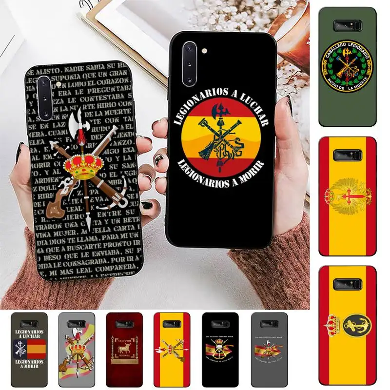 

FHNBLJ Spanish Legion Phone Case for Samsung Note 5 7 8 9 10 20 pro plus lite ultra A21 12 72