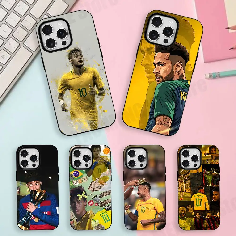 

Football N-Neymar-S Matte Silicone Soft Case For iPhone 17,17E,16,16E,15,14,13,12,11 Pro Max For Magnetic Shell Frosted Cover