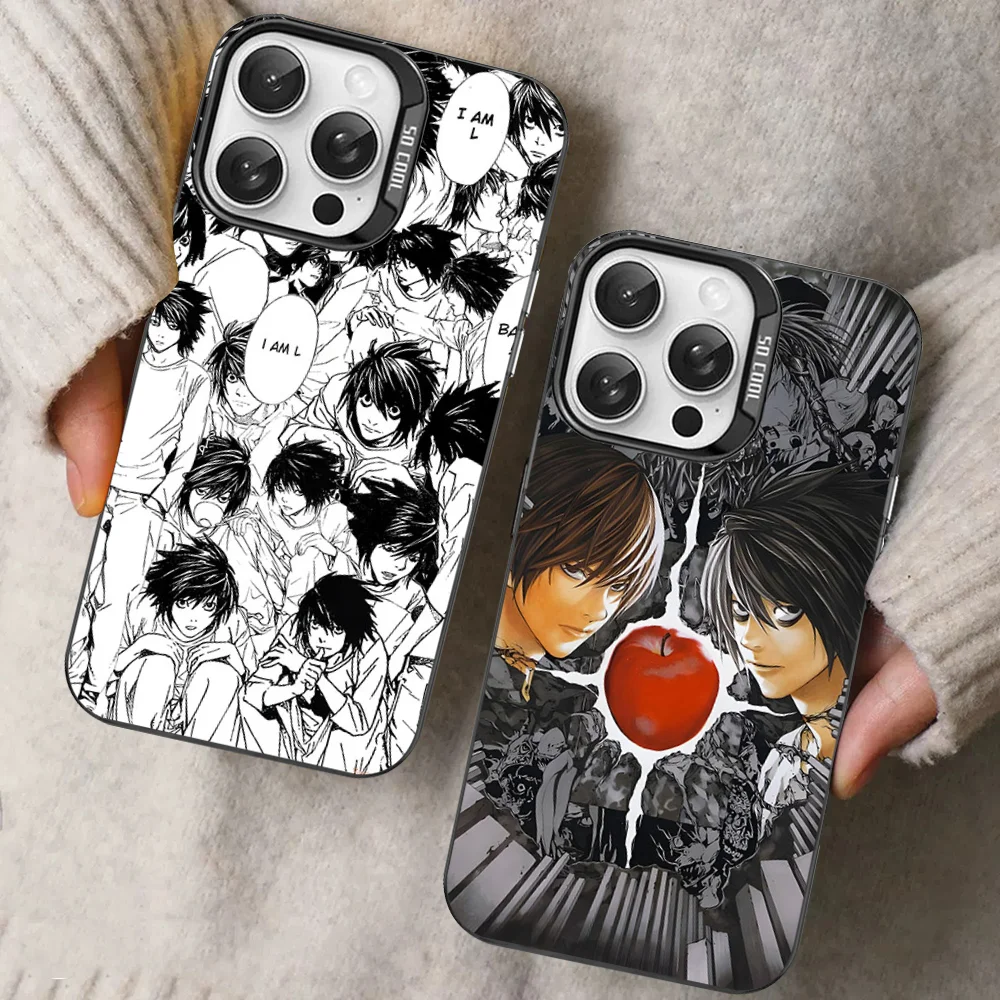 Death Note Yagami Light L Lawliet Phone Case For iPhone 16 15 14 13 12 11 Pro Max X XR XSMAX Matte Shockproof Back Cover