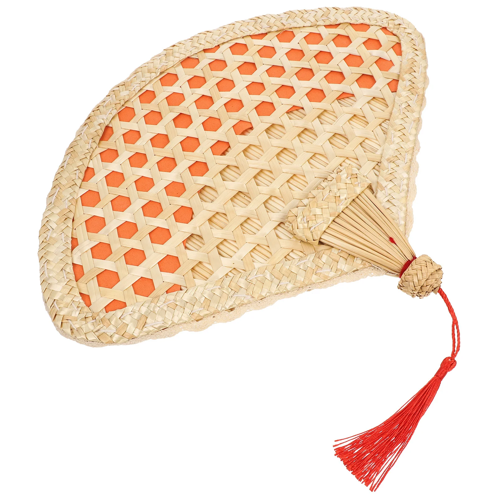 

Summer Hand Fans Woven Wheat Straw Handmade Round Cooling Fan for Home Beach Wedding Decor Portable Natural Breeze Hand Fan