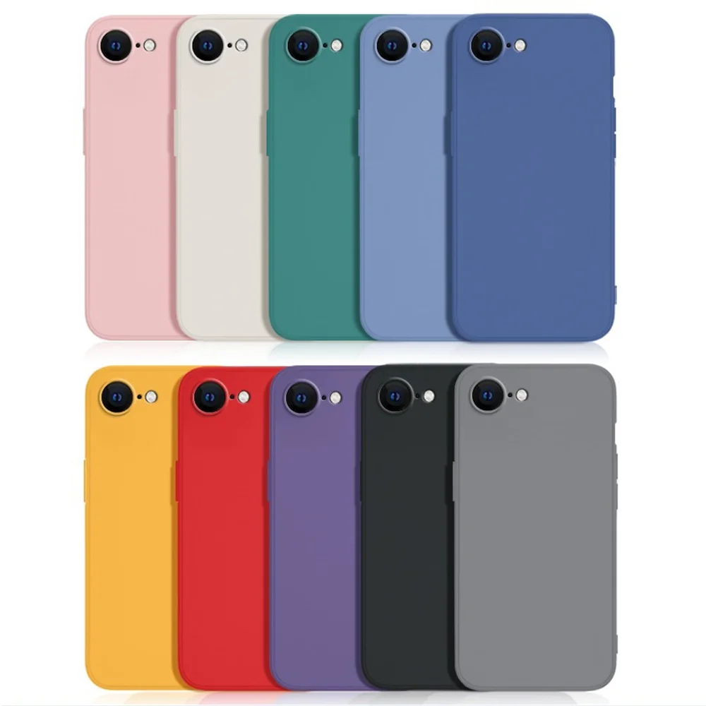 حافظة جديدة لهاتف آيفون 16e غطاء آيفون 16e كاباس أصلي من السيليكون السائل المقاوم للصدمات مصد هاتف ناعم من البولي يوريثان Fundas آيفون 16E ناعم