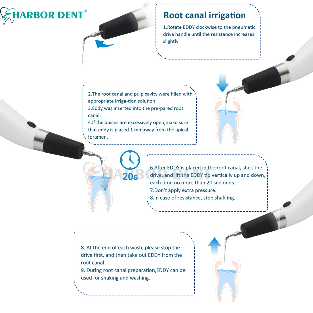 Dentale Endo Ultra Attivatore Endo Irrigatore 300 Girevole Contra-angolo Cordless Funzionamento Ad Ultrasuoni Con 6 Punte