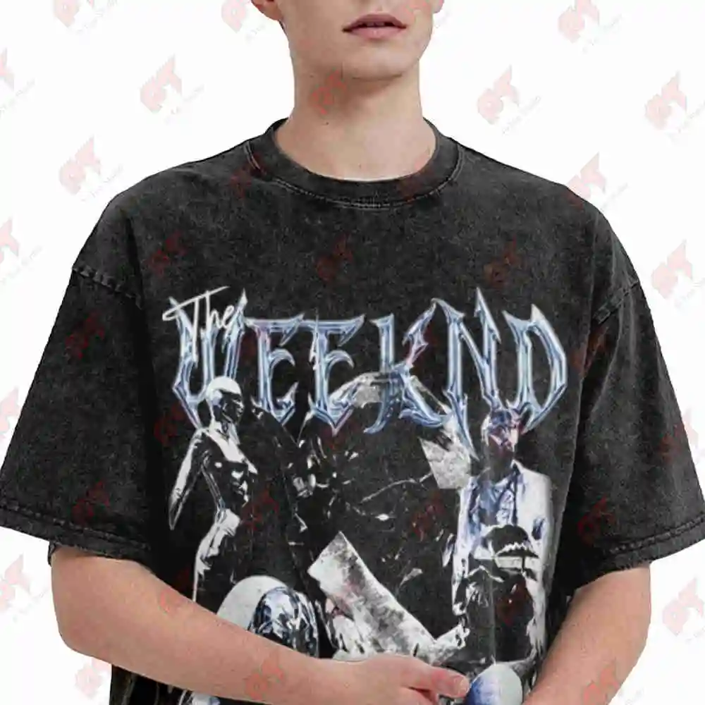 Yaoyao Weeknd Official Merchandise 2026 Vintage Washed Tee Pure Cotton T-Shirt