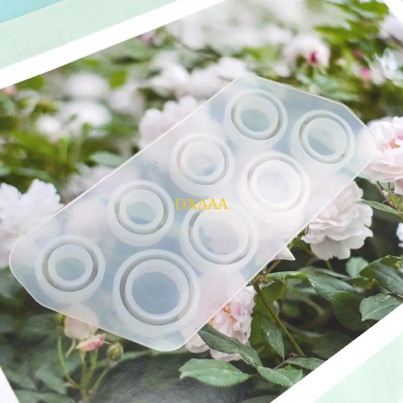 DXAA DIY Crafts Crystal Epoxy Resin Mold Assorted Rings Silicone Mold Crystal Mold