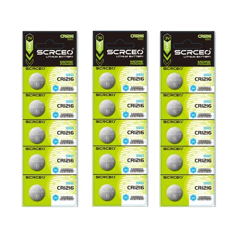 Lithium Coin Cell Battery CR1216 3V 5-50PCS, DL1216 BR1216 ECR1216 LM1216 Button Cells For Watch Car Key Toys Remote Fob