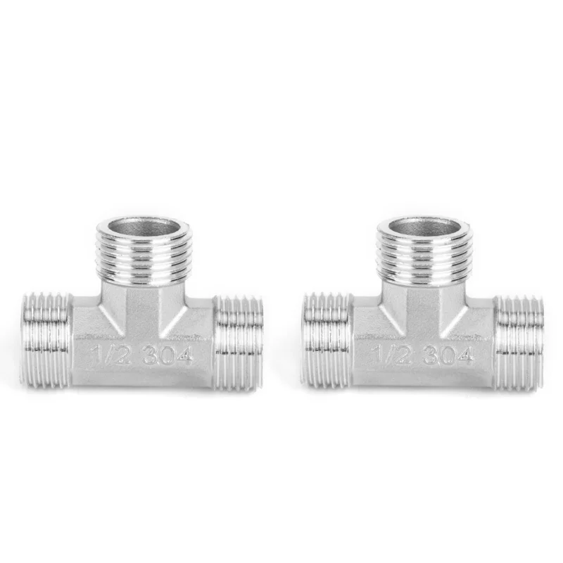 

Тройник из нержавеющей стали с наружной резьбой G1/2 дюйма, фитинг для соединения труб, аксессуары