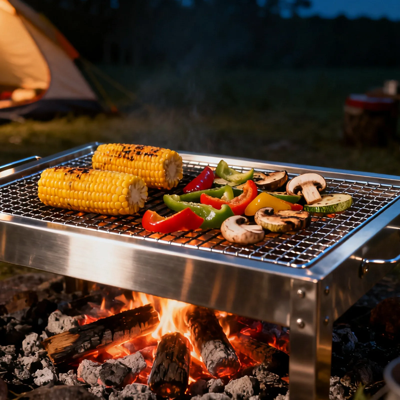 Camping Cooking Mesh - Stainless Steel Bbq Grill Rack Rectangle