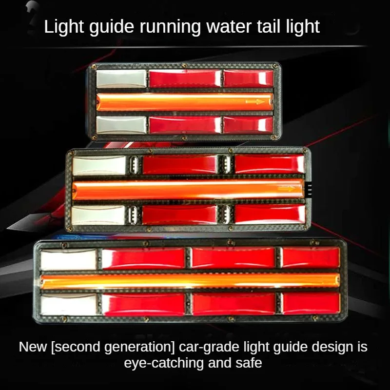 2 stücke wasserdichte LKW hinten Rücklicht Führungs fluss Lenk bremse Rückwärts verkehr führte Anhänger Rücklichter Caravan Van Nebels chein werfer