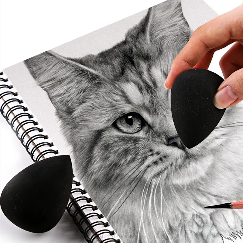 Charcoal Pencil Sketching Rubbing/Wiping Cotton Ball Washable Sponge Smear Texture Painting Rubbing Ball Cotton Art Supplies