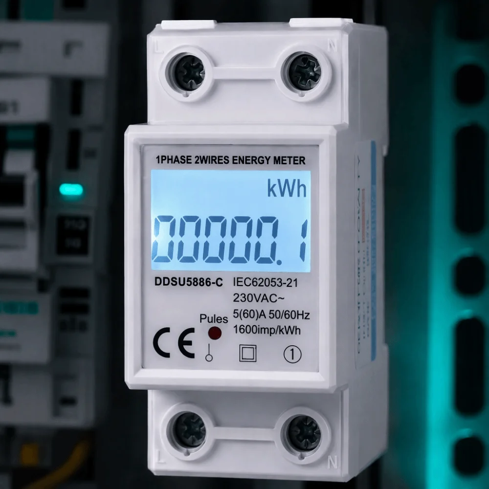 LCD Display Single Phase Electric Energy Meter Reset Function Smart Meter Power Consumption Meter Graffiti WiFi 60Hz