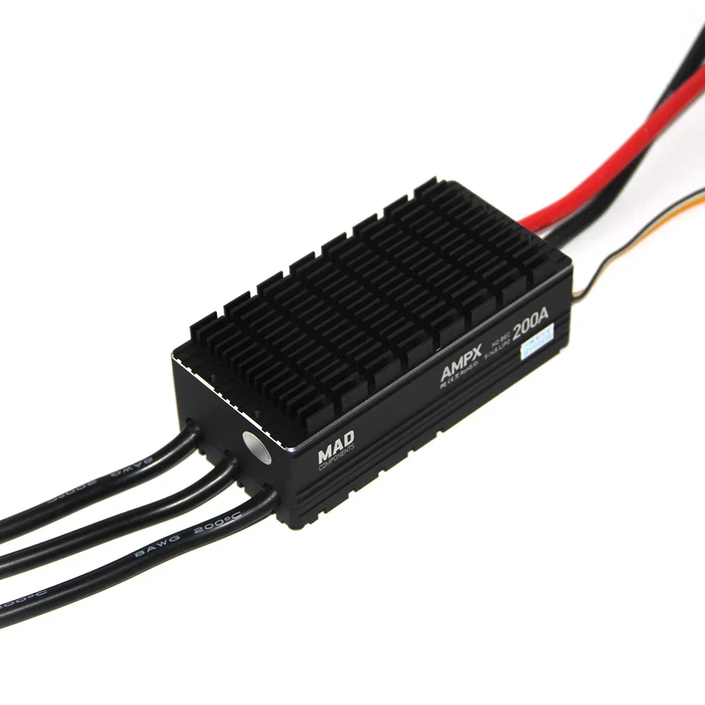 

Регулятор скорости двигателя MAD AMPX 200A 5-14S, высококачественный бесщеточный электронный регулятор скорости низкого напряжения