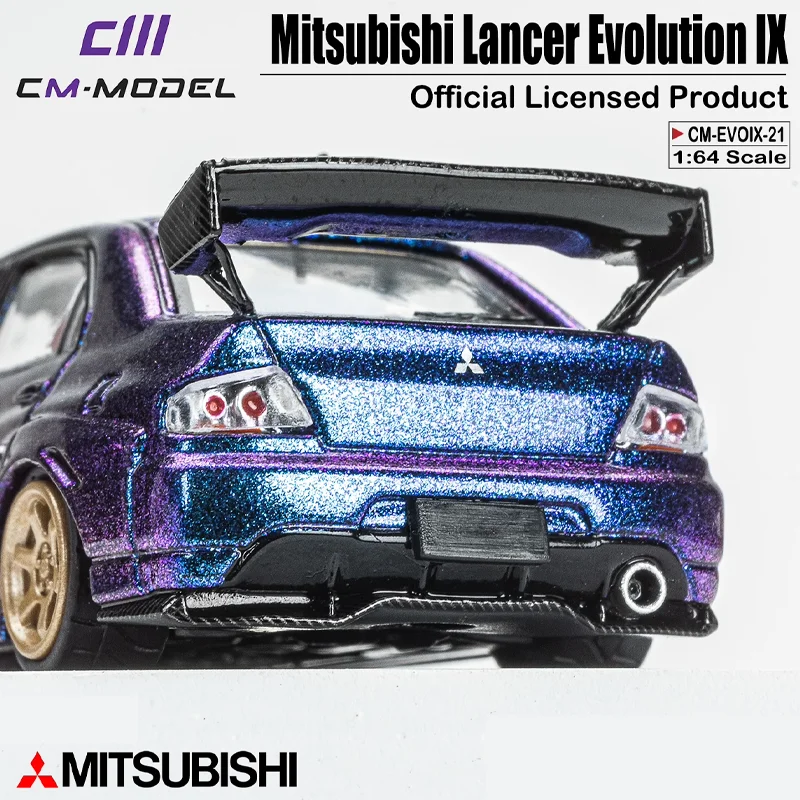 Cm 1/64 mitsubishi lancer evolução ix produto oficial licenciado liga brinquedo veículo motorizado diecast metal modelo presentes