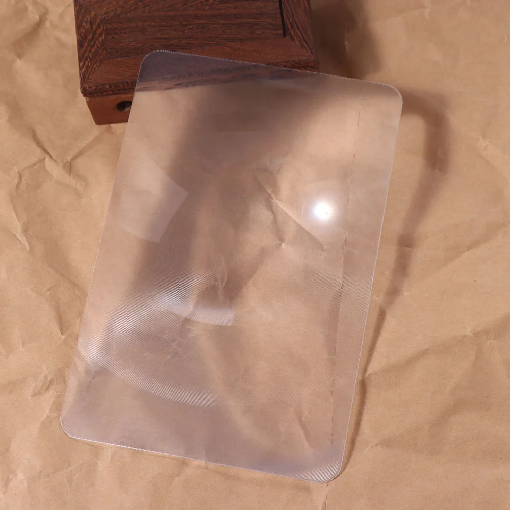 Magnification X3 Large Sheet Magnifier Book Page Magnification Ultra-Thin Reading Aid Lens Portable Large Glass Lens