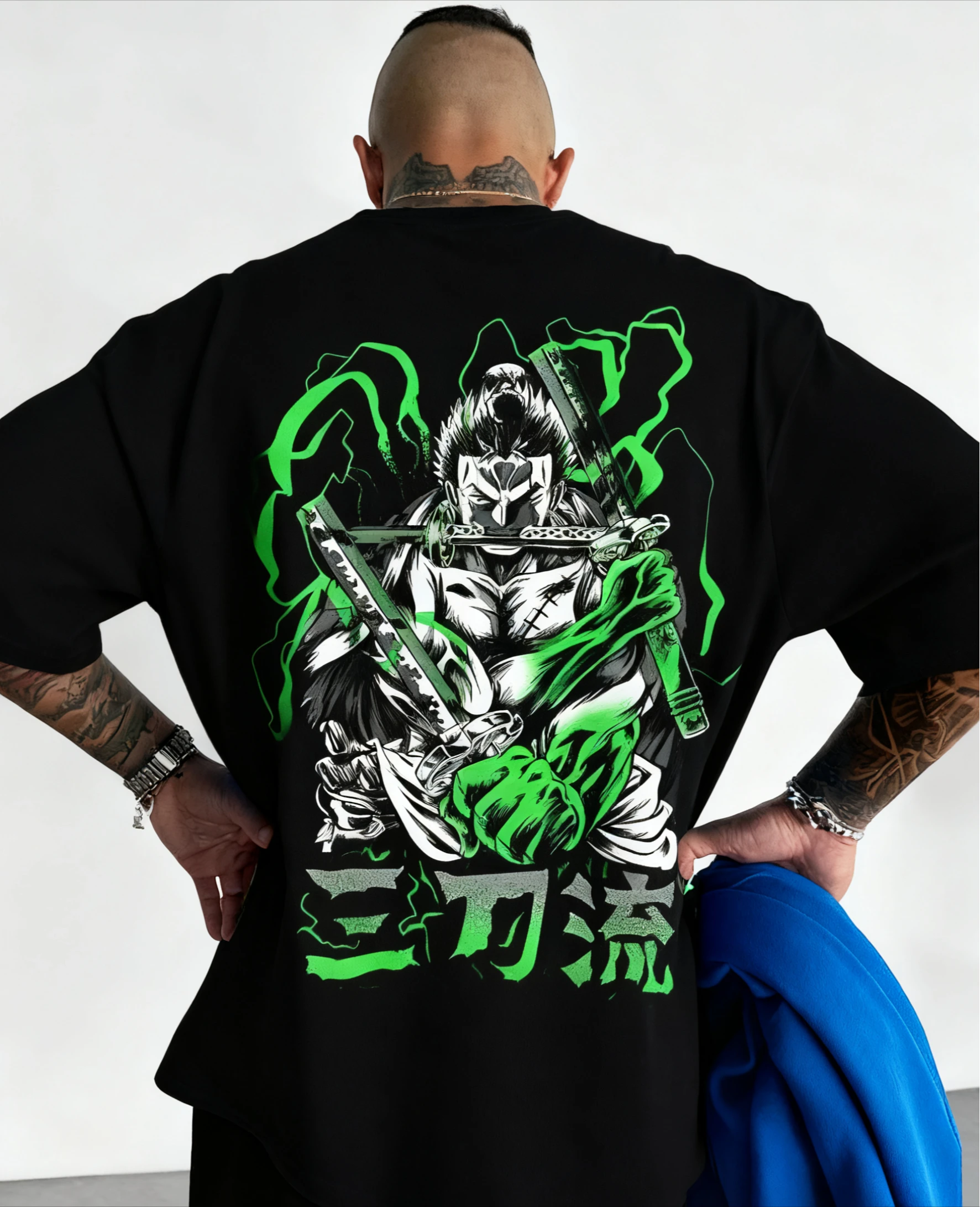 

Унисекс Мужчины Женщины Цельная футболка с принтом Зоро Санториу Повседневная уличная одежда Повседневная одежда Свободный топ с короткими рукавами Футболка в самурайском стиле