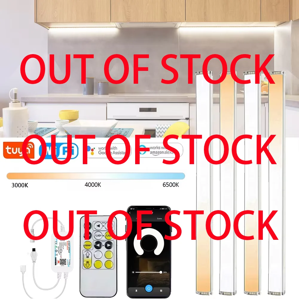 Tuya Wifi Smart Under Cabinet Lights DC12V CCT 3Color Dimmable Remote Control Kitchen Wardrobe Counter LED Lamp for Alexa Google