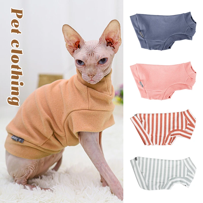 

Hairless Cat Sweatshirt Sphinx Cat Jumpsuit Hairless Cats Clothing Small French Bulldog Puppy Costume Kittens Vest