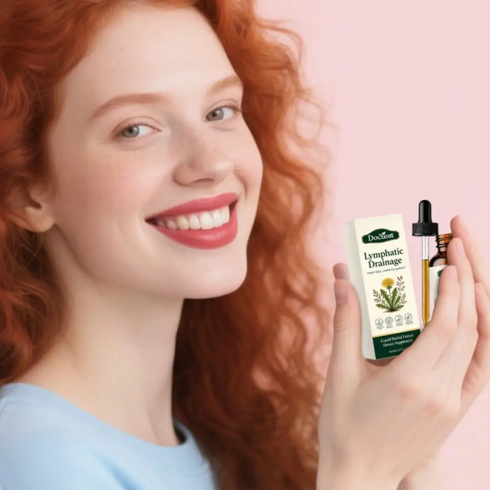 Lymphatic  Daily Care Drops Support Drops Natural Herbal Serum Lymphatic Drainage Serum Swelling Relief Lymph Support Liquid