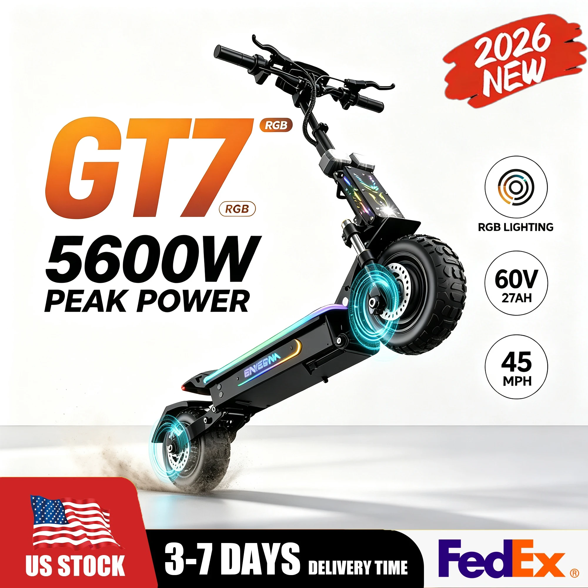 60V 5600W Dual Motor Electric Scooter - سكوتر كهربائي GT7 للبالغين - بمحرك