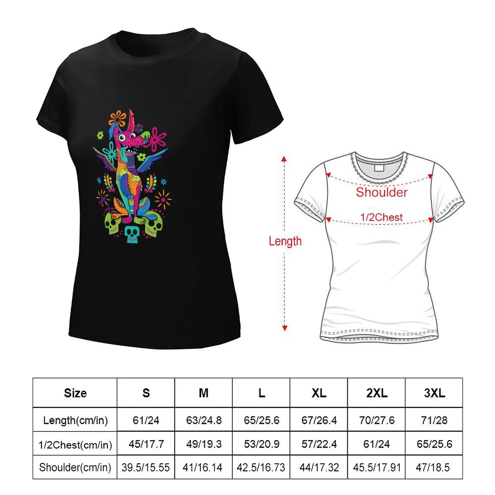 Day Of The Dead Dante Coco Dog t-shirt summer top hippie clothes abbigliamento femminile abbigliamento estivo magliette in cotone donna