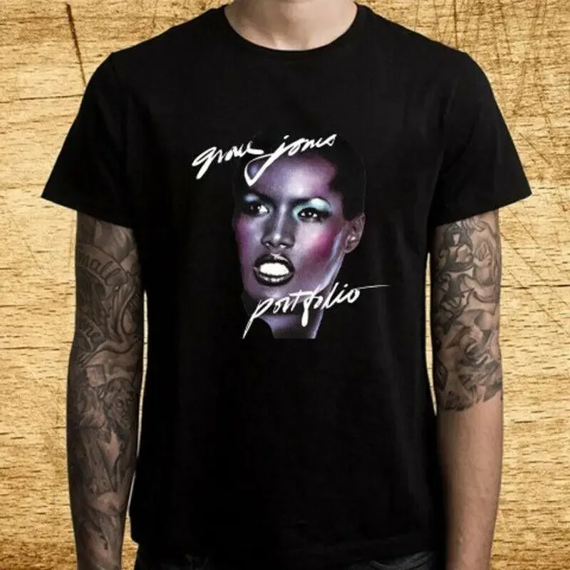 Grace Jones Portfolio  Black All Size GifT T Shirt KH802