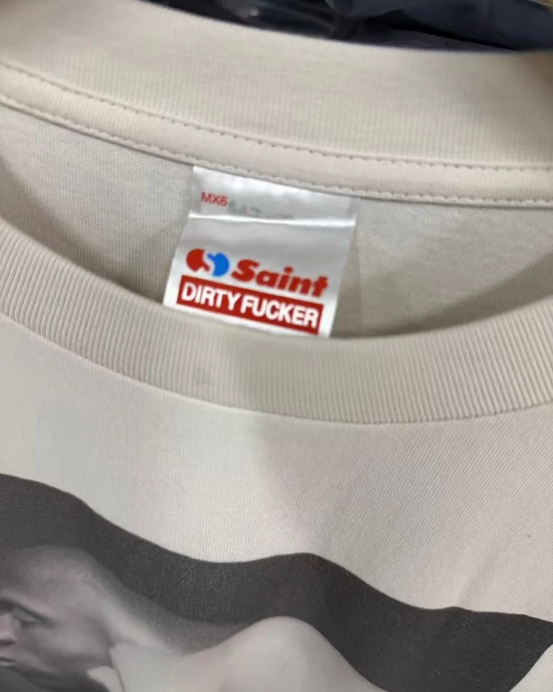 SAINT Premium Quality Portrait Fashion Printed Men Women Hip-Hop Oversized Cotton Long-Sleeve T-Shirts