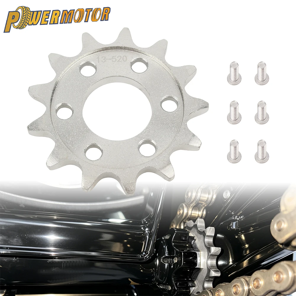 Motorcycle Sprocket 13 Teeth With Mounting Bolts Fit For SUR-RON Ultra Bee Pit Dirt Bike Motocross Replacement Accessories