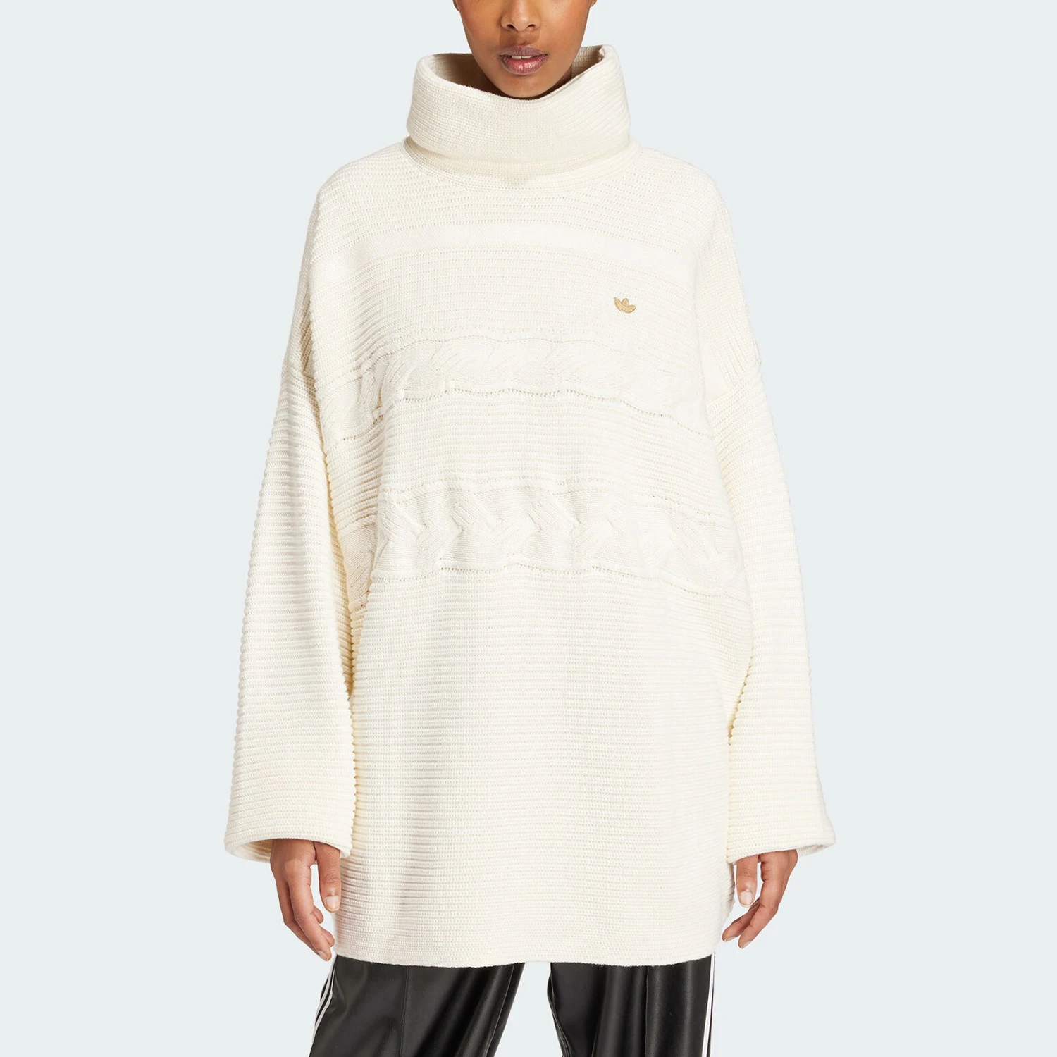 

adidas Originals Trefoil Women's Minimalist High-Neck Knit Sweater IX0965