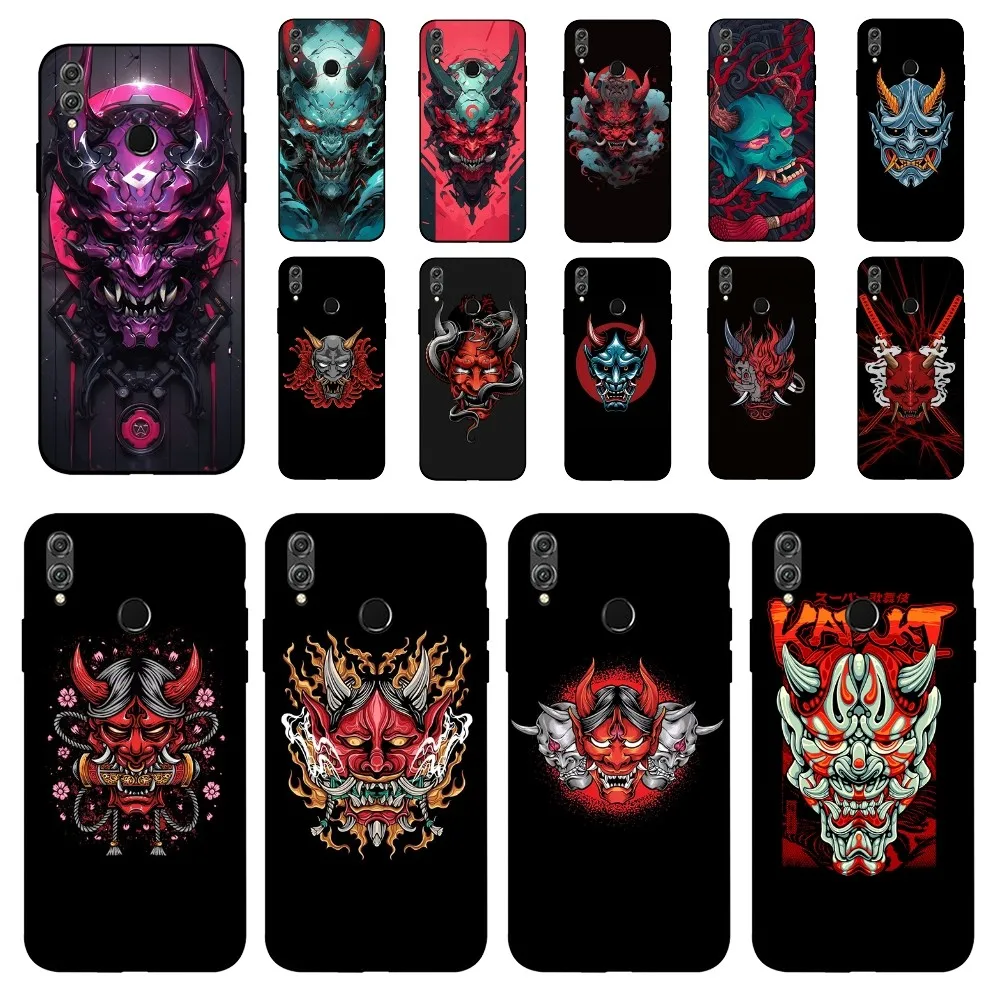 

Japanese Oni Hannya Demon Mask Phone Case For Huawei Honor 10 Lite 9 20 7A 9X 30 50 60 70 Pro Plus Soft Silicone Cover