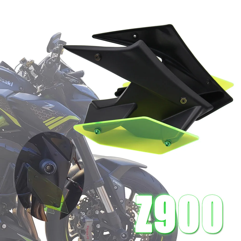 

NEW Motorcycle Parts Side Downforce Naked Spoilers Winglet Fixed Wing Winglet Fairing Wing For Kawasaki Z900 Z 900 2020 2021