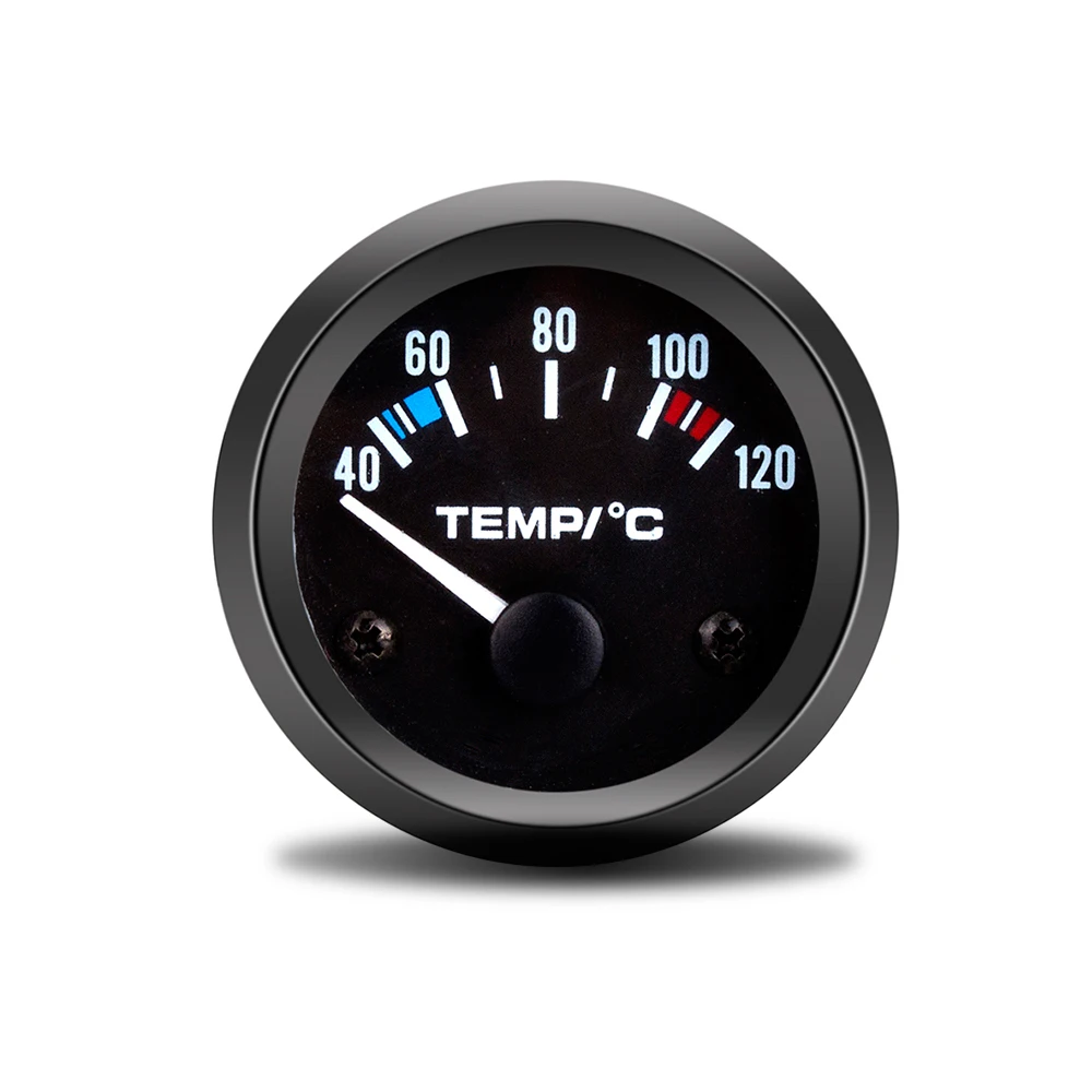 2 "52mm cyfrowy wskaźnik temperatury wody wskaźnik samochodowy 40 ~ 120 stopni celsjusza temperatura 12V Instrument czarna ramka 40-120 ℃   Wskaźnik temperatury wody