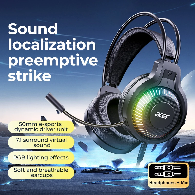 Słuchawki przewodowe RGB z efe – Retro Gaming Headset recenzja i cena