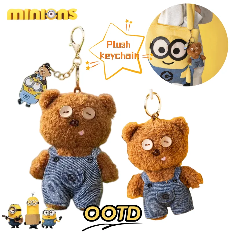 

Despicable Me Minions Animation Periphery Tim Bear Pendant Creative Kawaii Keychain Bag Pendant Accessories Toy Gift Wholesale