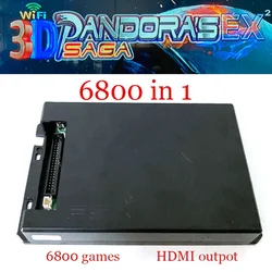 pandora Game Box SAGA WiFi Motherboard, 64G Game PCB Board, 40P Home to Jamma Arcade Cartridge, HDMI, VGA, 6800 in 1