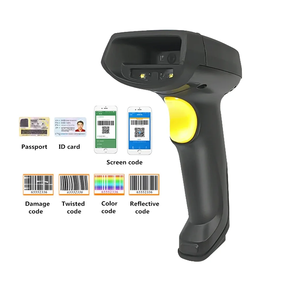 Wired Handheld 2D Barcode Scanner USB Datalogic Scanning Barcode Reader Device for Retail System HS-6201GHD