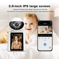 Srihome 2.8Inch IPS Screen 2MP 1080P Video Phone Call Wireless PTZ IP Dome Camera AI Humanoid Detection Elder Baby Camera  SH053