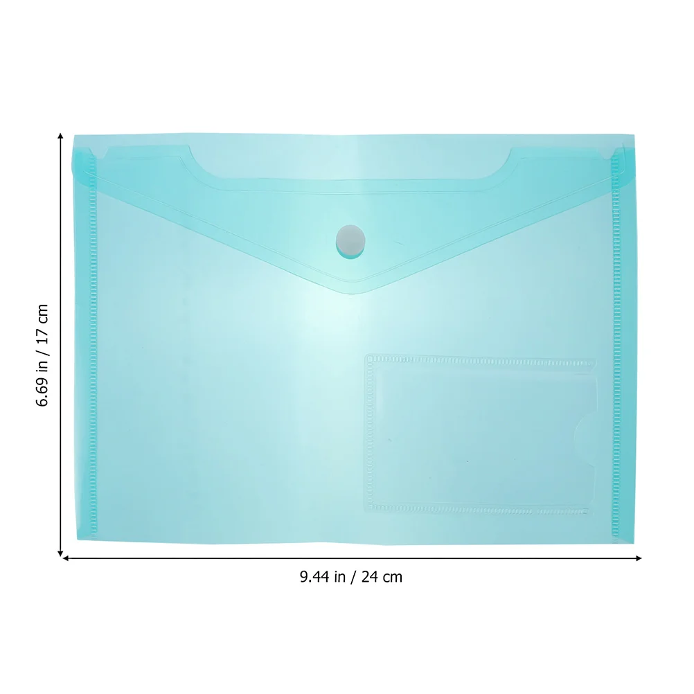 6 Pcs File Holder Document Business Paper Organizer A5 Storage Bag Documents Folder for Desk Plastic Pouch