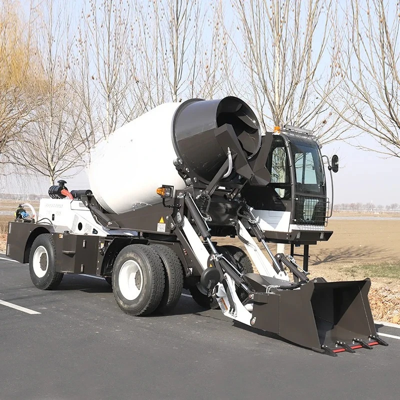شحن مجاني الذاتي تحميل 2m3 3m3 4m3 6m3 طبل خلاط الخرسانة الذاتي تحميل آلة خلط الخرسانة المتنقلة