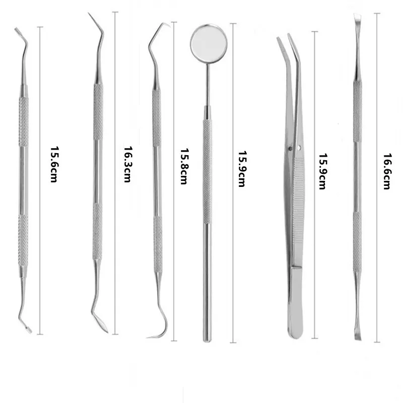 Nettoyeur de dents, outils de dentiste, miroir dentaire, Double sonde, faucille/houe, soins buccaux, dissolvant de Plaque de calcul, nettoyage des dents, soins buccaux