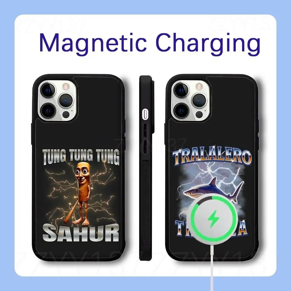 

Brainrot Tralalero Tralala Phone Case For iPhone 17,16,15,14,13,12,11,Pro,Max,Plus,Mini,SE Magsafe Magnetic Wireless Charging
