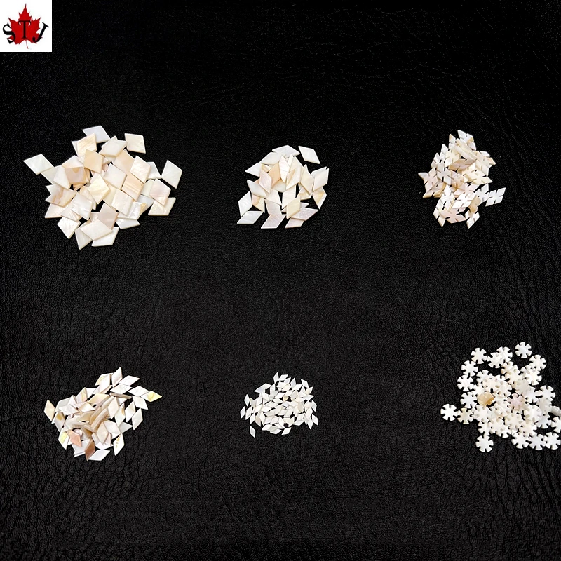 100pcs Natural Mother Of Pearl Abalone white inlay pearl shell guitar inlay part decorate instrument furniture artware